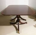 A George III Style Mahogany Double Pedestal Extension Table