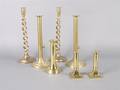 Three Pairs of Brass Candlesticks