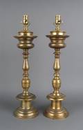A Pair of Brass Pricket Sticks