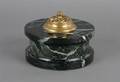 A Neoclassical Style Marble and GiltMetal Encrier