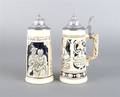 Two German Pottery Steins