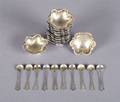 Twelve American Sterling Silver Open Salts