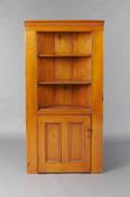 An American Pine Open Front Corner Cabinet