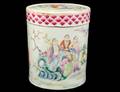 FAMILLE ROSE PORCELAIN JAR AND COVER