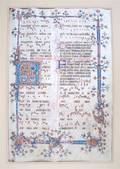 ILLUMINATED MISSAL LEAF 14TH CENTURY