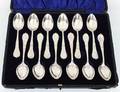 SET OF TWELVE STERLING SILVER ZODIAC SPOONS