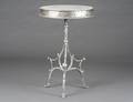 ART DECO STYLE SILVERED STEEL SIDE TABLE