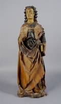 A Carved Wooden Religious Figure