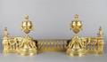 A Pair of Louis XVI Style Gilt Bronze Chenets