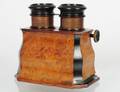 BURL WALNUT AND EBONIZED STEREOVIEWER