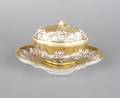 A Capodimonte Porcelain Covered Sauce Tureen with Under Plate