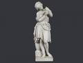 CARVED MARBLE FIGURE OF A MAIDEN
