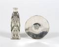 An Arts and Crafts Glass Perfume Bottle With Sterling Silver Overlay Omar Ramsden London