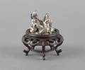 A Victorian Silver Figural Group of a Rajah and His Paramour