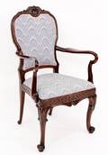 Louis XV Style Mahogany Arm Chair