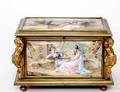 FINE GILT BRONZE AND ENAMEL CASKET