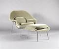 An Eero Saarinen Womb Chair and Ottoman Knoll