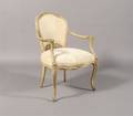 A Louis XVI Style Giltwood Armchair
