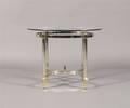 A Chrome and Glass Side Table