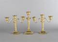 A Pair of Brass Candelabras