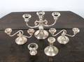 A Pair of American Sterling Candelabra Elgin Silversmith Co