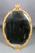 An Italian Gilt Wood Oval Mirror