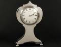 GEORGE V STERLING SILVER TABLE CLOCK
