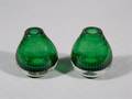 A Pair Italian Green Glass Vases