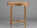 LOUIS XVI STYLE CARVED AND GILTWOOD SIDE TABLE