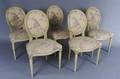A Set of Ten Louis XVI Style Dining Chairs