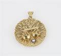 An 18 Karat Yellow Gold Libra Pendant