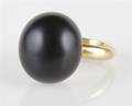 An 18 Karat Yellow Gold and Black Jade Ring Lynn Nakamura