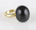 An 18 Karat Yellow Gold and Black Jade Ring Lynn Nakamura