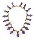 A Goossens Vermeil and Amethyst Bead Necklace