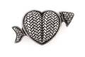 A KieselsteinCord Sterling Silver Heart and Arrow Belt Buckle