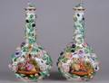 PAIR OF DRESDEN PORCELAIN VASES AND COVERS