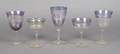 A Partial Set of Etched Glass Stemware