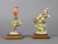 A Pair of Royal Worcester Dorothy Doughty Birds Vermillion Flycatcher