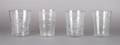 A Collection of Four Early American or English Glass Beakers