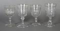 A Collection of Eight American Molded Glass Goblets