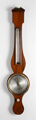 An English Mahogany Wheel Barometer Abraham