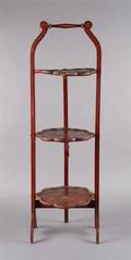 A Lacquered ThreeTier Tea Stand