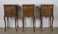 A Set of Three Similar Louis XV Style Walnut Side Tables