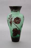 A Vallerystahl Cameo Glass Vase