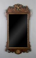 An American Mahogany and Parcel Gilt Chippendale Style Mirror