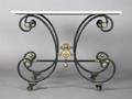 A French Iron and Marble Work Table