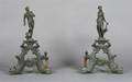 A Pair of Cast Iron Figural Andirons