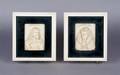A Group of Two Continental Carved Ivory Portrait Plaques attributed to Dieppe
