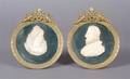 A Group of Two Continental Carved Ivory Portrait Plaques
