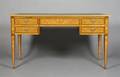 A Louis XVI Style Parquetry Bureau Plat Louis Mittman